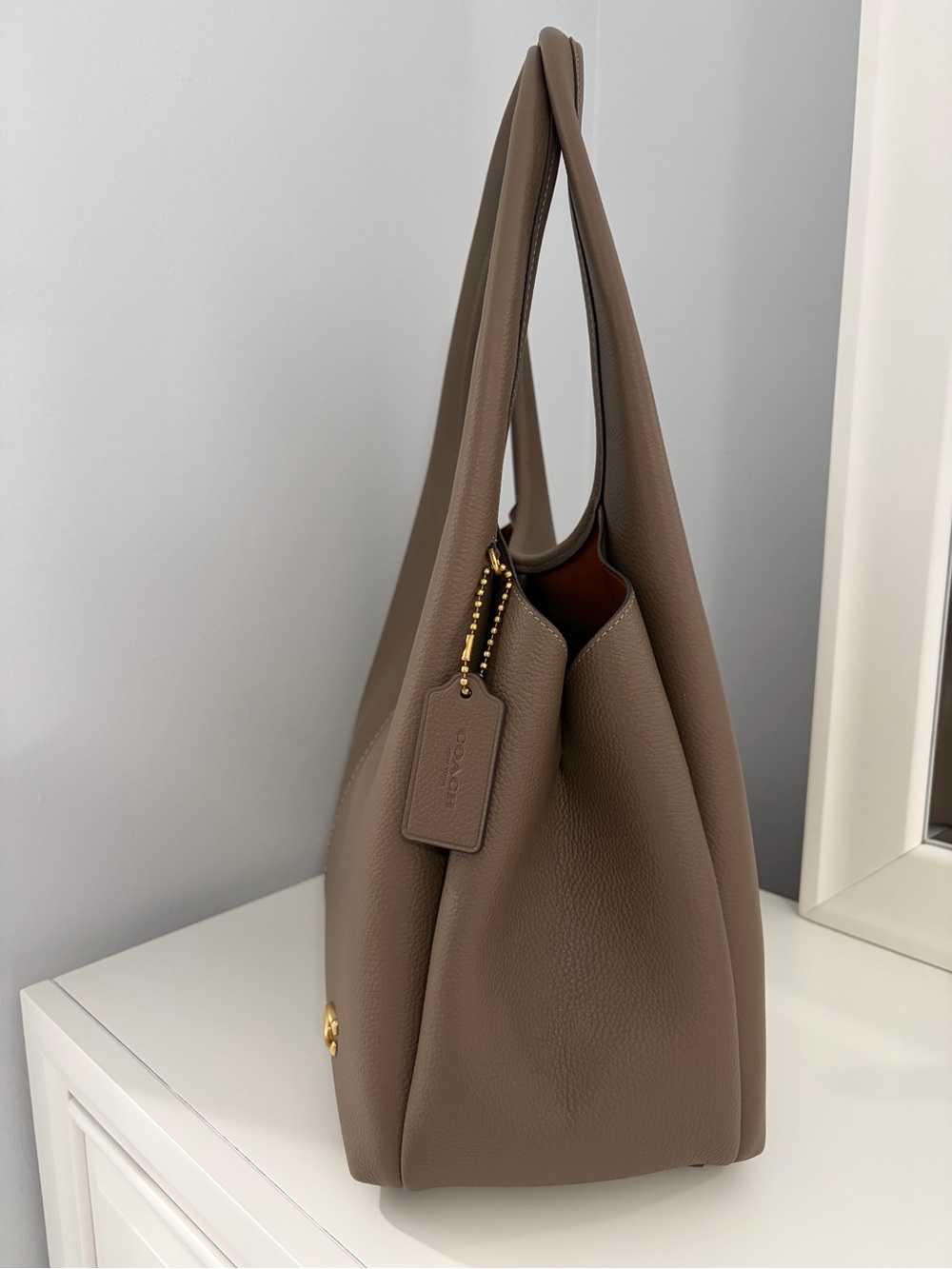 Coach Lana Shoulder Bag in Dark Stone - Picture 4 of 10